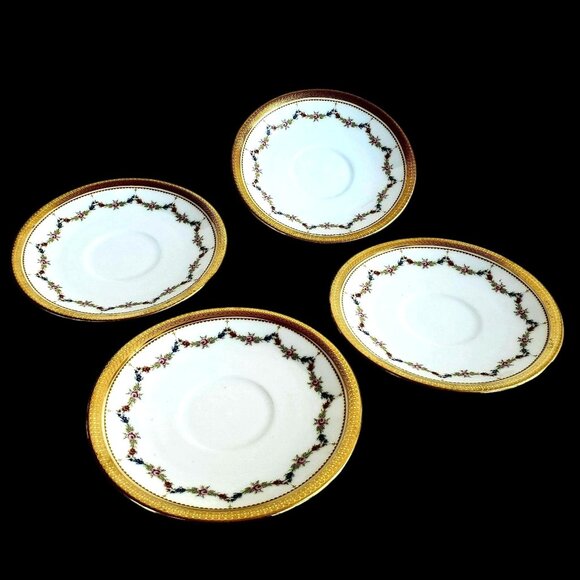 German Demitasse Saucer, Tirschenreuth Petite Rose - Picture 6 of 8